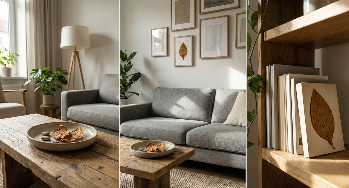 tabakblaetter deko wohnzimmer